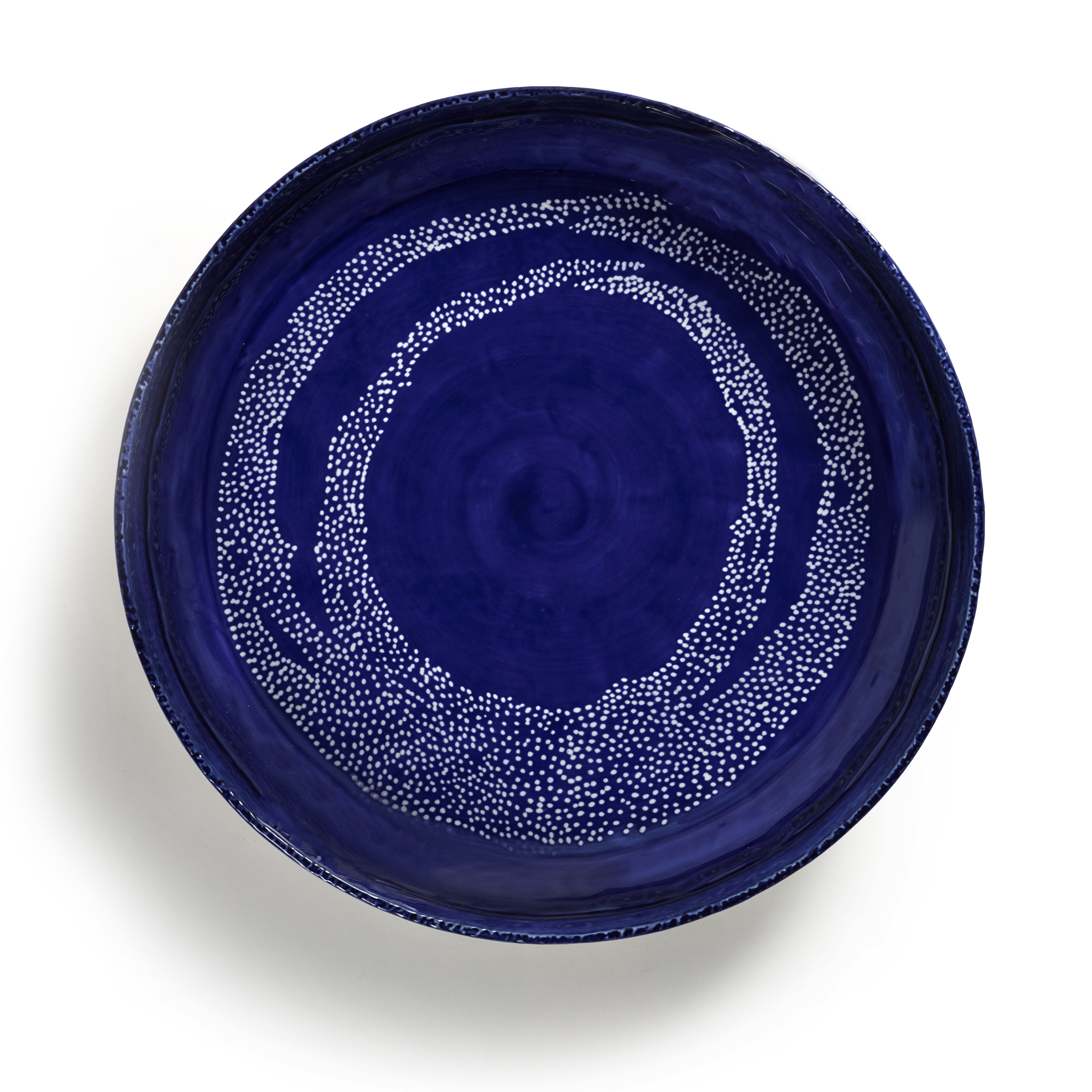 serax feast ottolenghi serveerschaal m b8921014f 36cm lapis lazuli swirlwhite dots