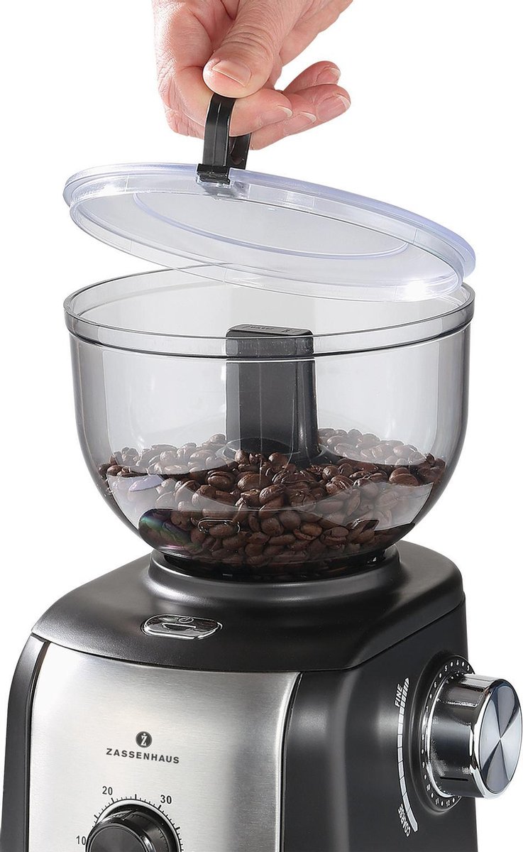 zassenhaus-arabica-elektrische-koffiemolen-zwart