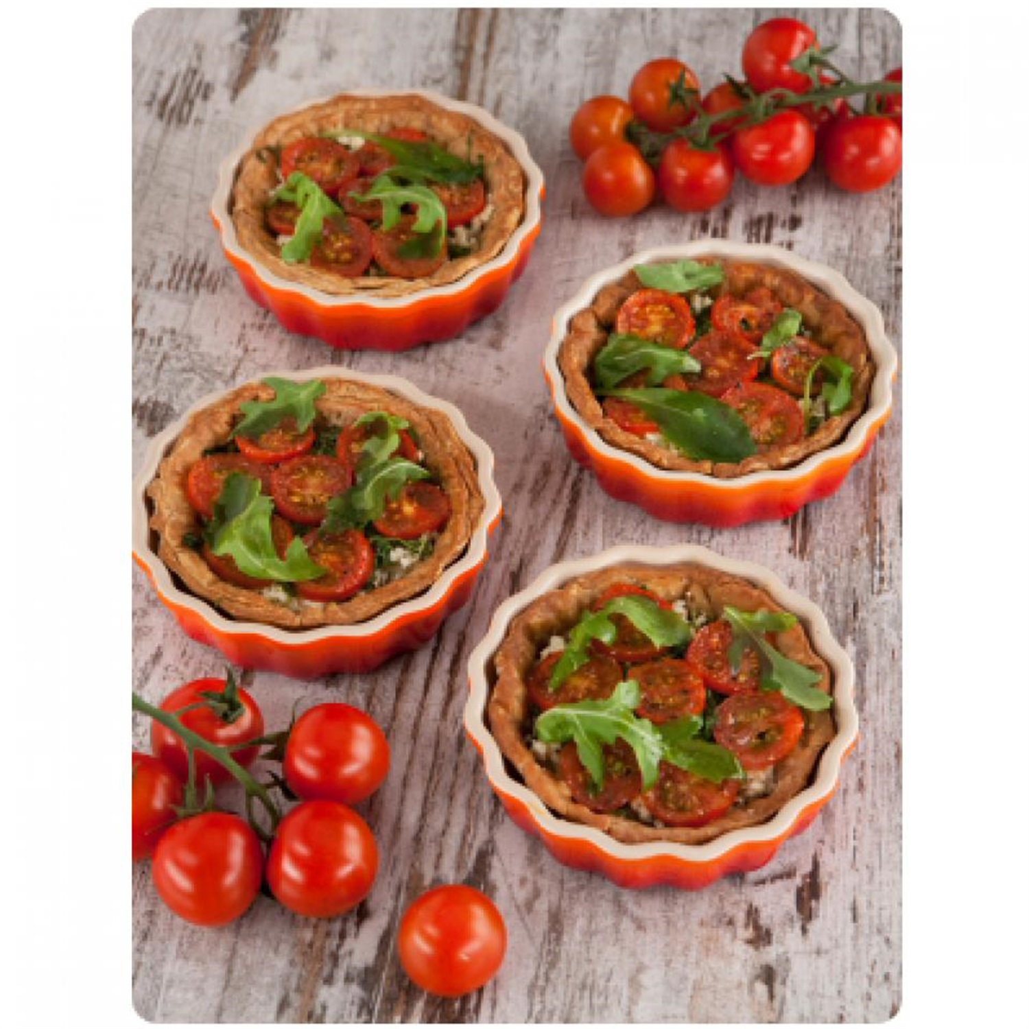 le-creuset-mini-tartelette-en-quichevormenset-4-delig-oranjerood