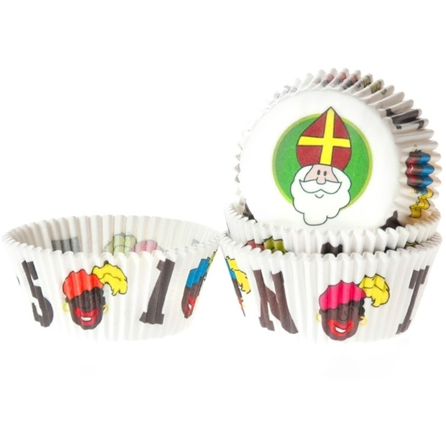 house marie cupcakevormen sinterklaas 50 stuks wit