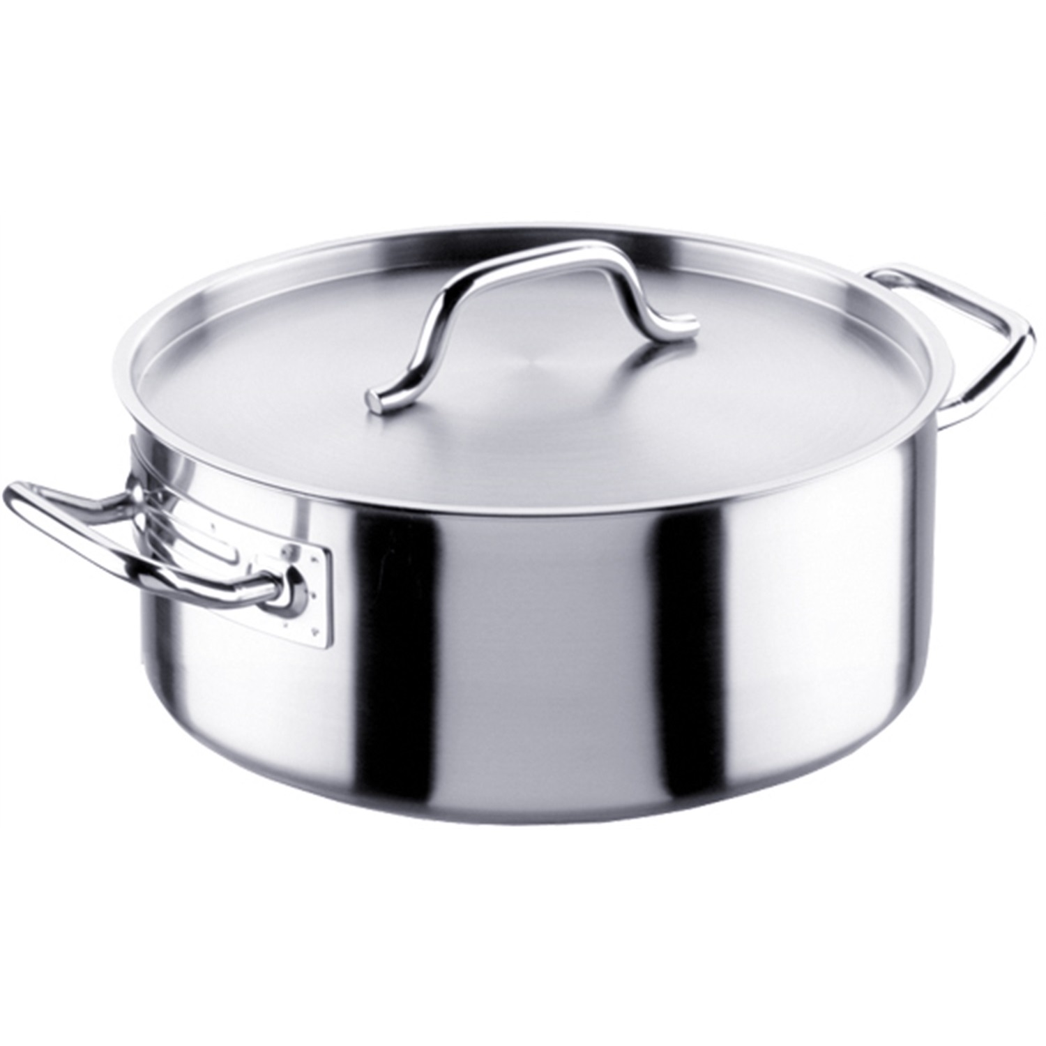 inoxibar professional line kookpan laag met deksel 45cm