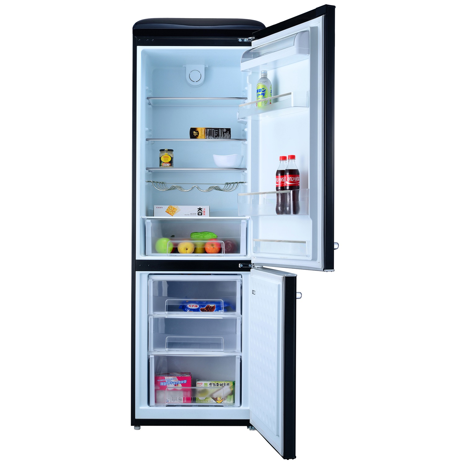 la-germania-ref60cone-koel-vriescombinatie-mat-zwart