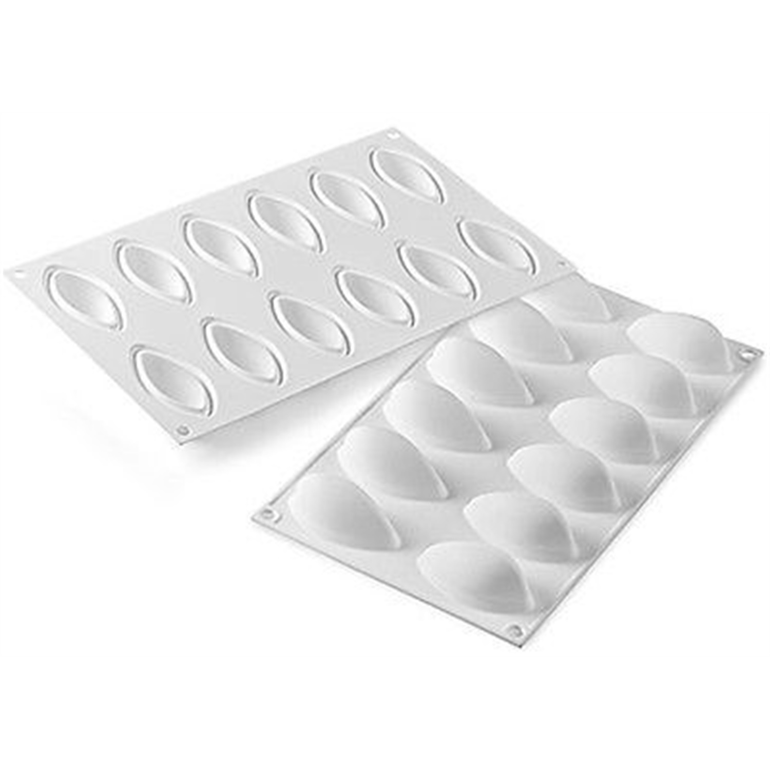 silikomart mini desserts quenelle 24 patisserievorm 12 vaks