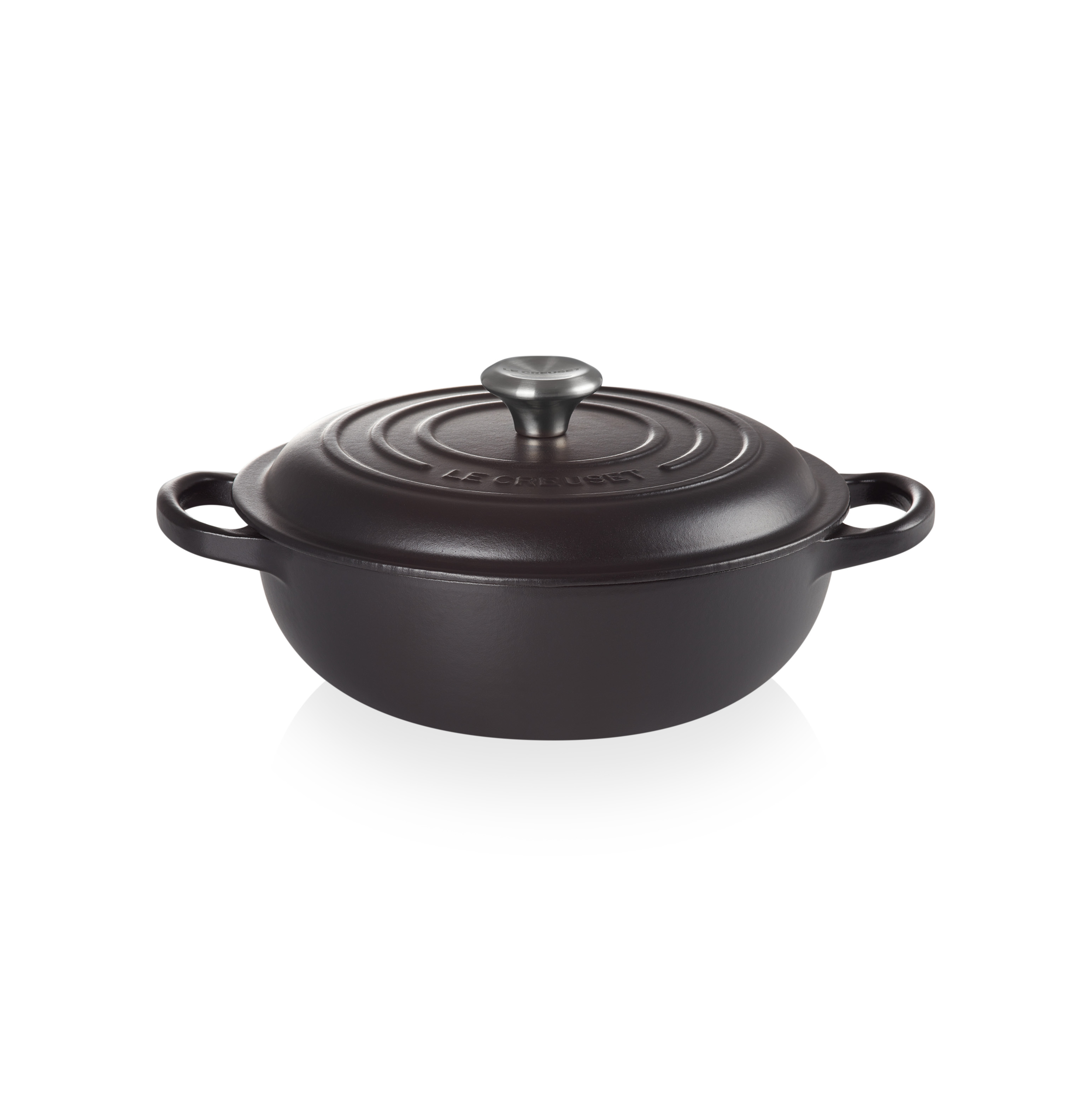 le creuset signature marmite braadpan met hoge deksel 22cm mat zwart