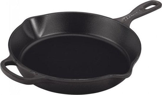 le-creuset-signature-skillet-hoog-26cm-mat-zwart
