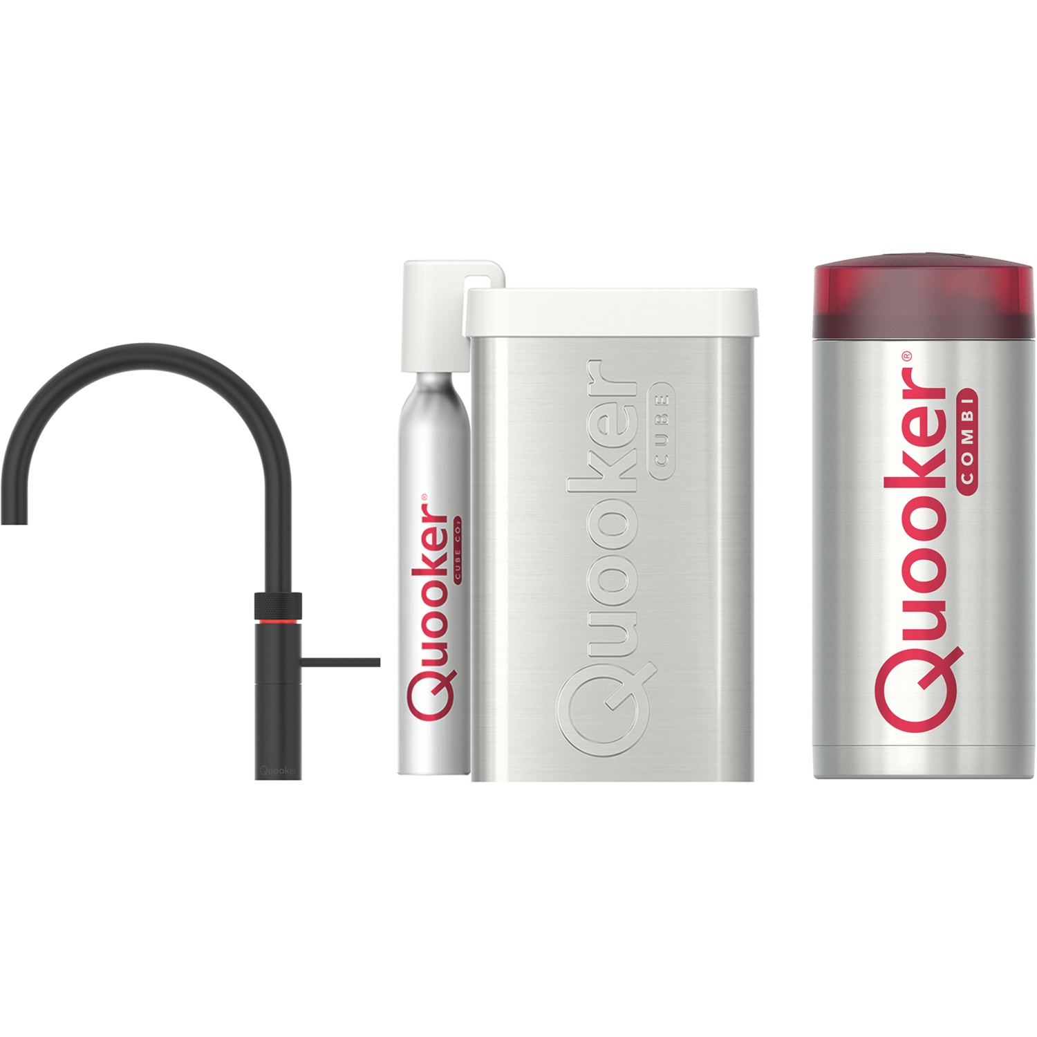 quooker fusion round kokendwaterkraan met combi reservoir en cube 22frblk cube zwart 0