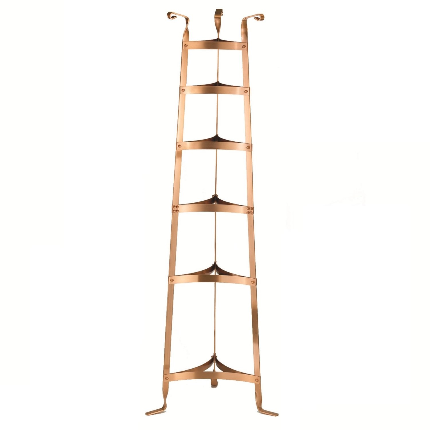 old dutch satin staand pannenrek 154cm koper