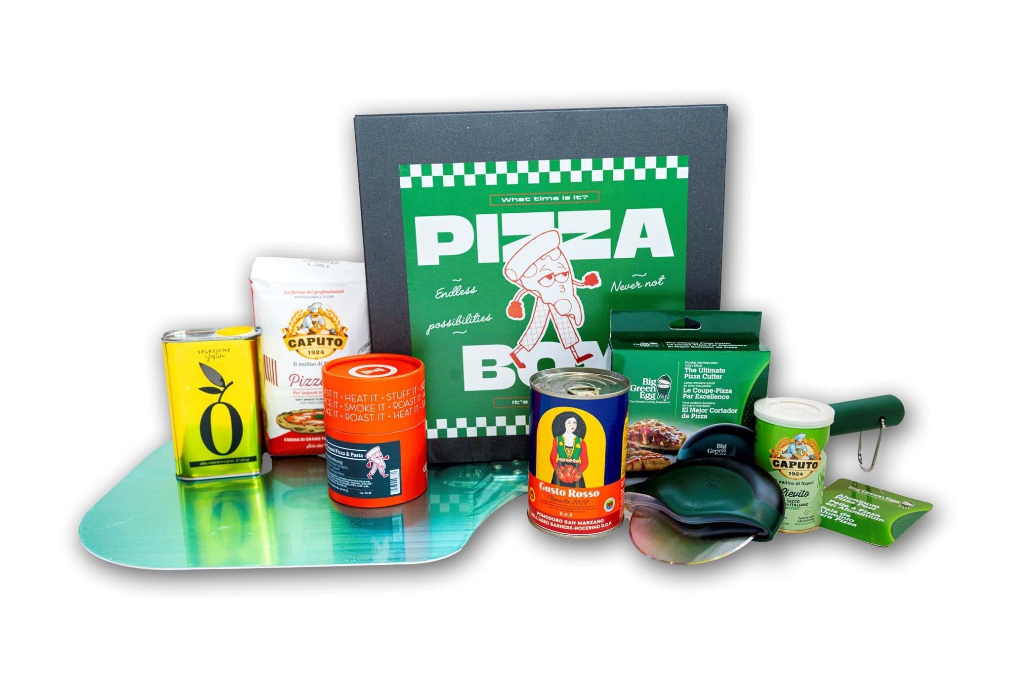 big green egg pizza box met pizzaschep 7 delig3