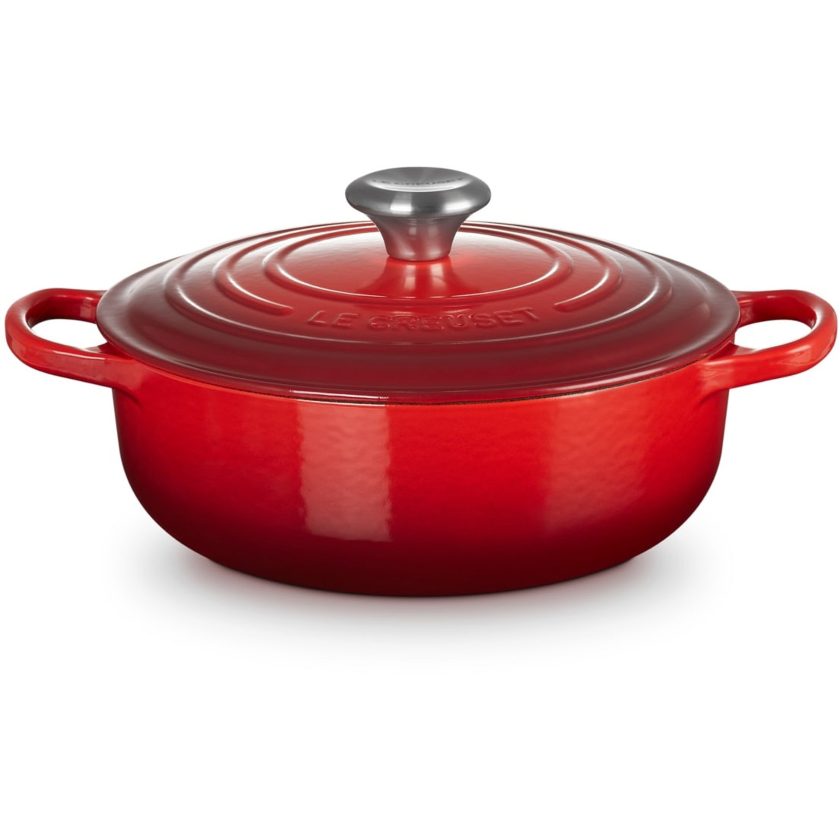 le creuset signature braadpan provencaals 24cm kersenrood