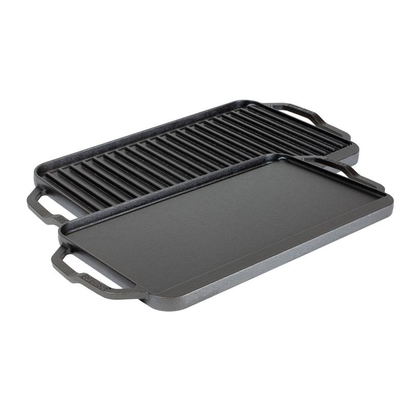 lodge chef collection bak en grillplaat dubbelzijdig lcdrgint 50x25cm