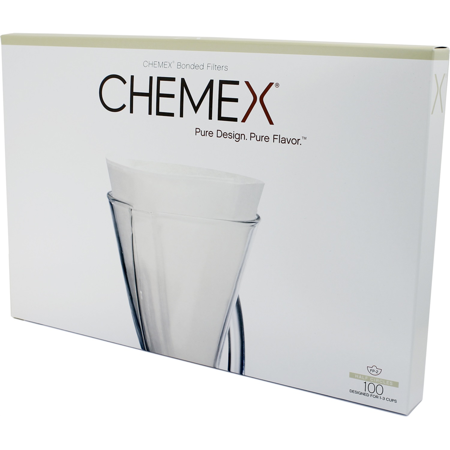 chemex koffiefilters ongevouwen halve maan natural fp 2n 100 stuks