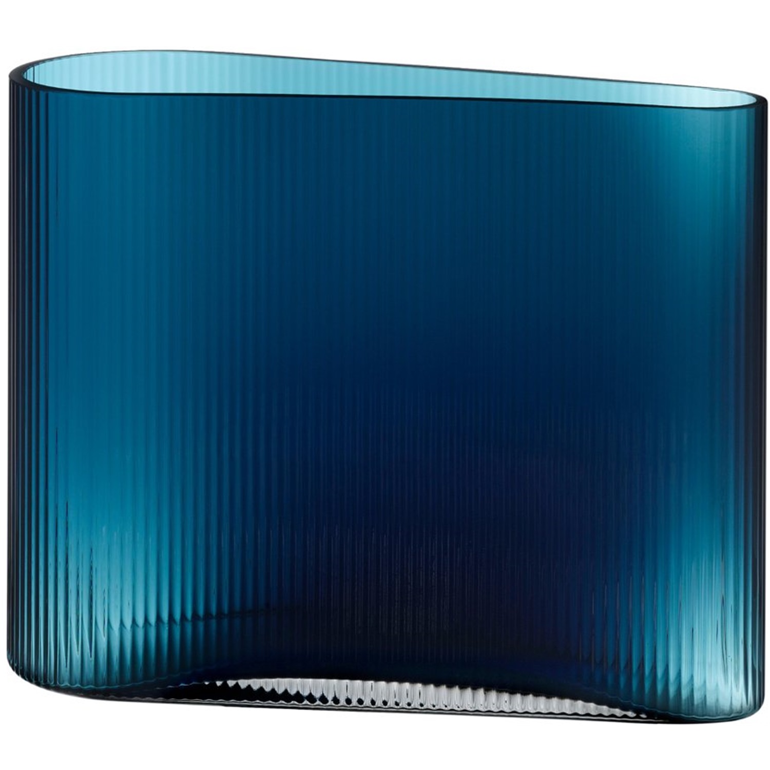 nude mist vaas laag 27x10cm petroleum groen