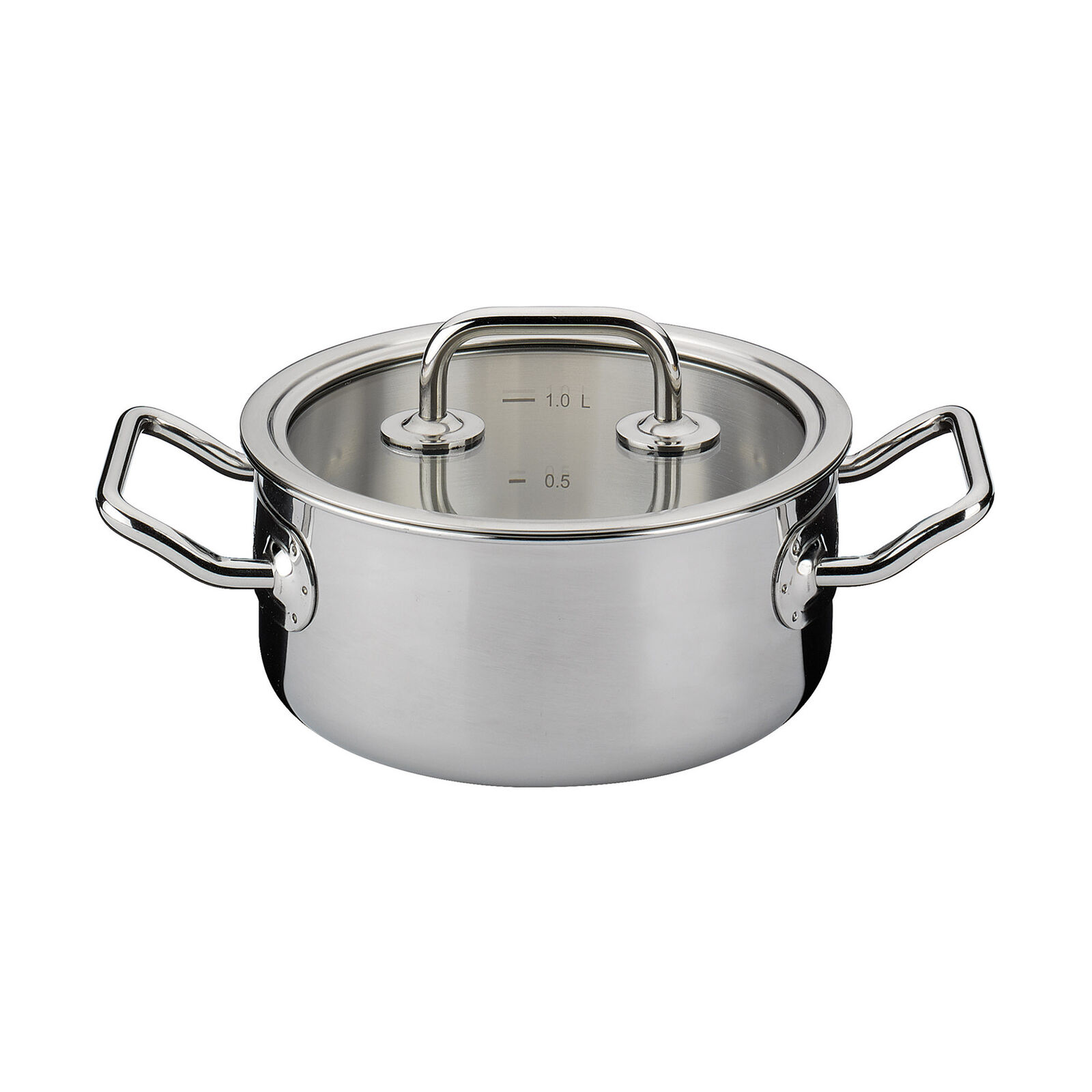 spring brigade kookpan laag met glazen deksel 16cm