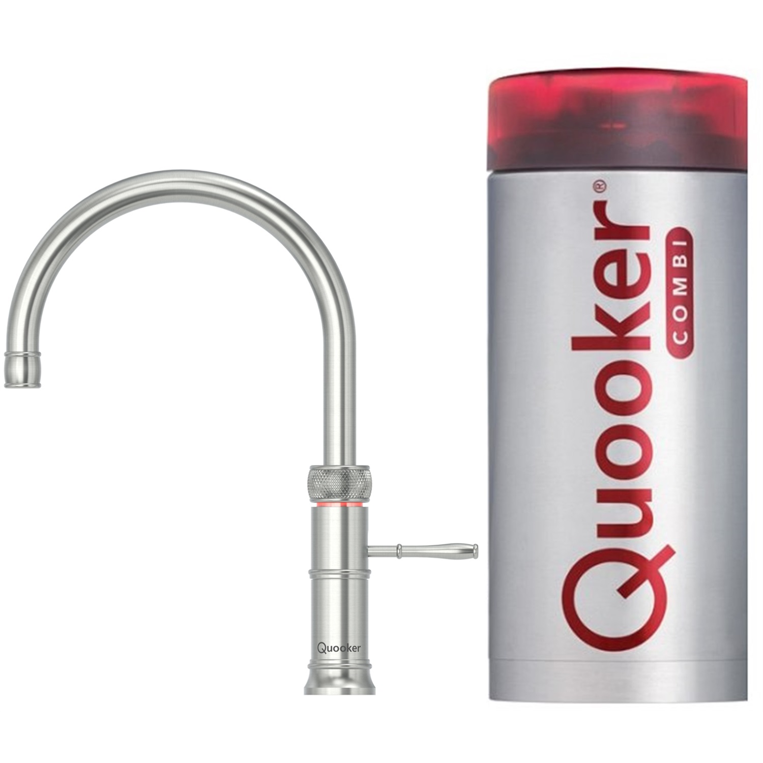 quooker classic fusion round kokendwaterkraan met combi reservoir 22cfrrvs rvs 0