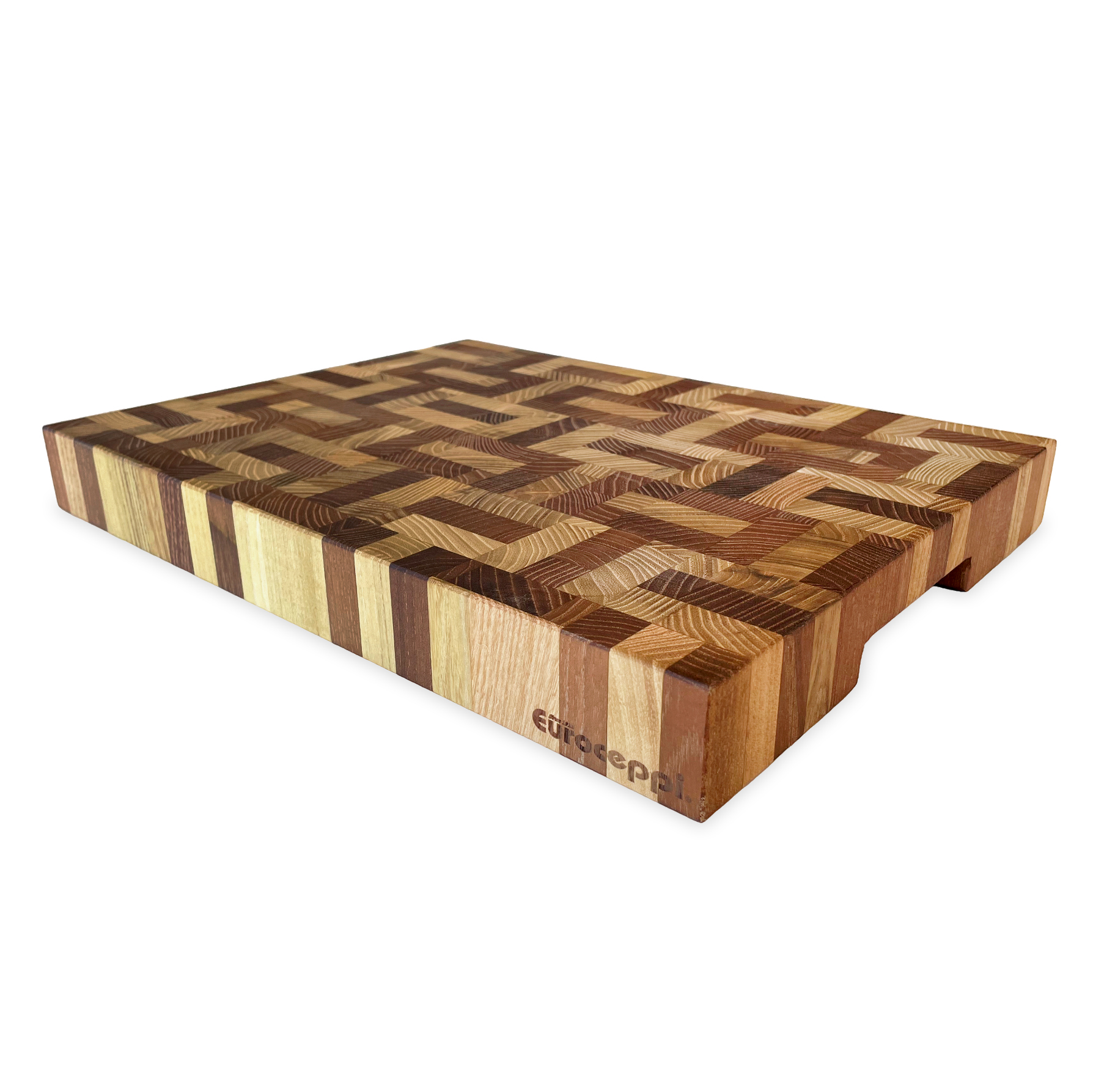 euroceppi tweekleurige snijplank kopshout tctez403045 40x30x45cm robinia