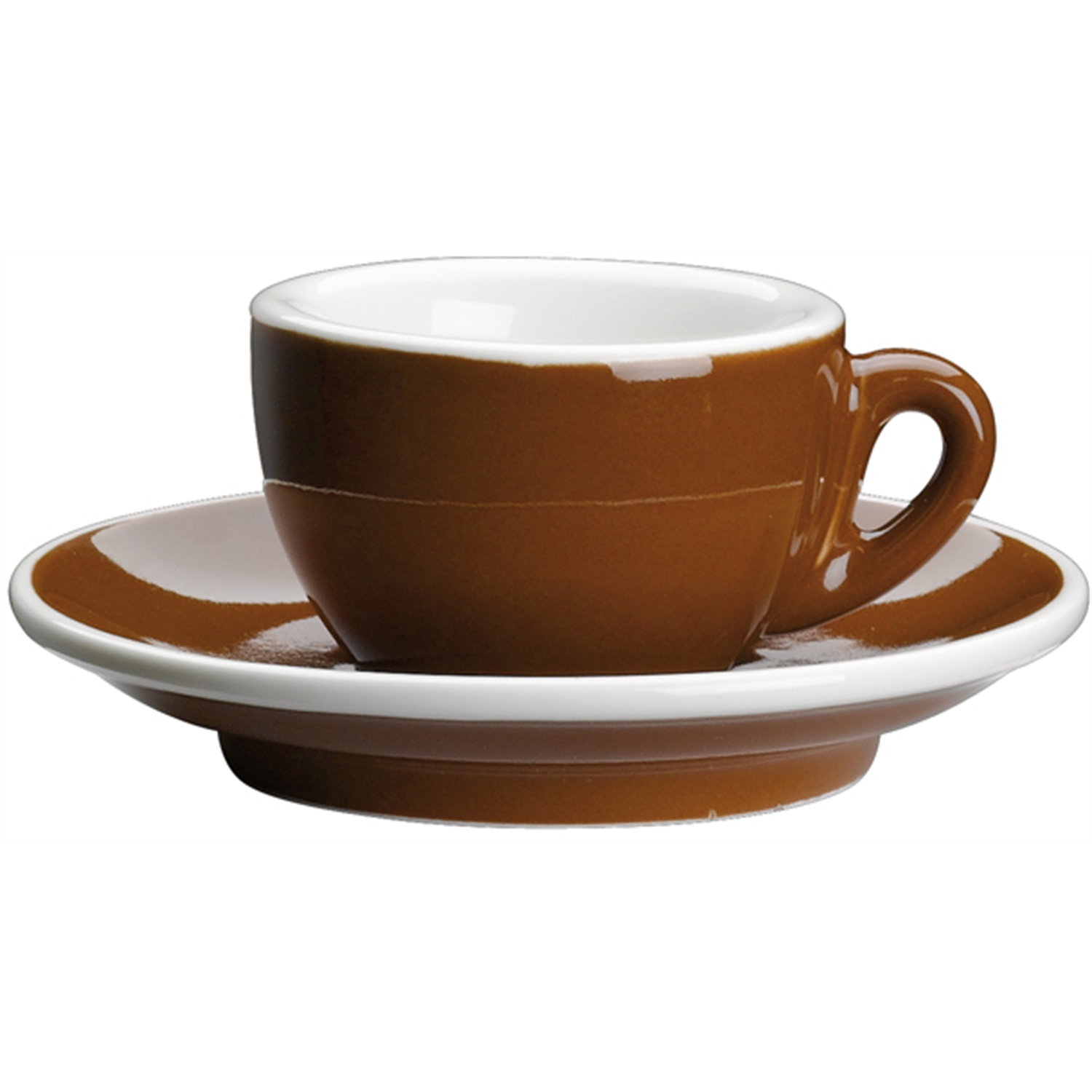 cilio roma espressokop met schotel 005l bruin