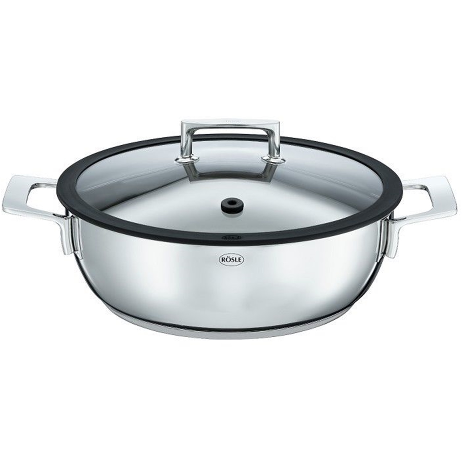 rosle silence sauteerpan met glasdeksel 28cm