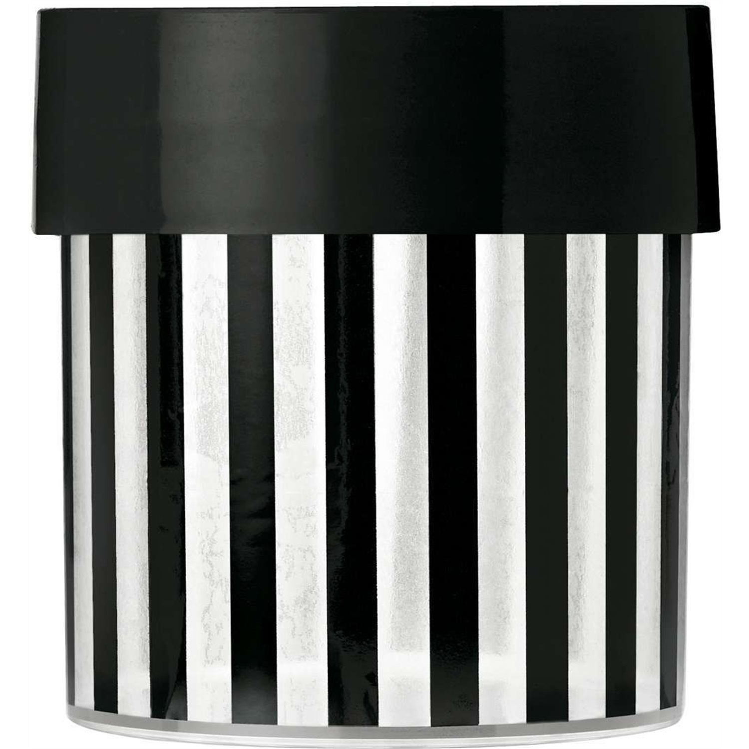miss etoile canister voorraadbus zwart 10cm streep
