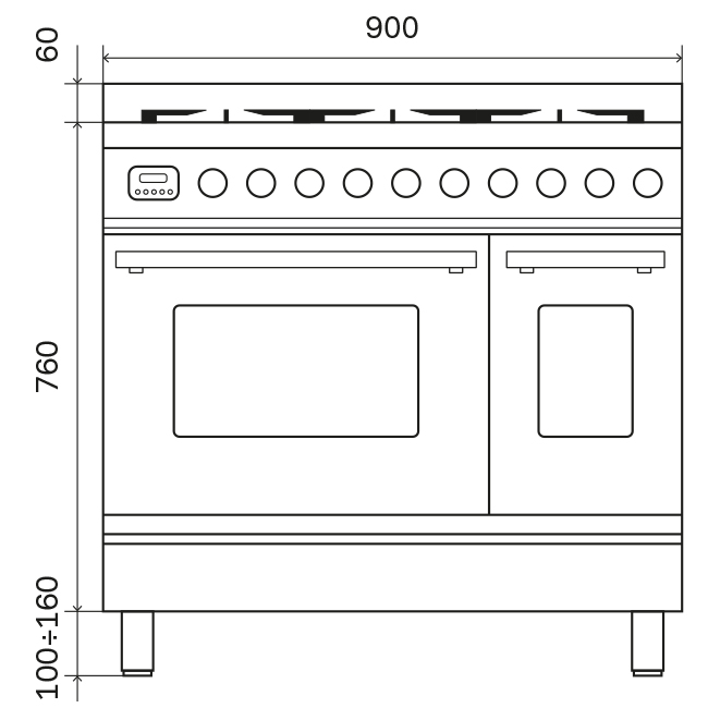 ilve-professional-plus-inductiefornuis-pdi096we3mg-90cm-grafiet-mat