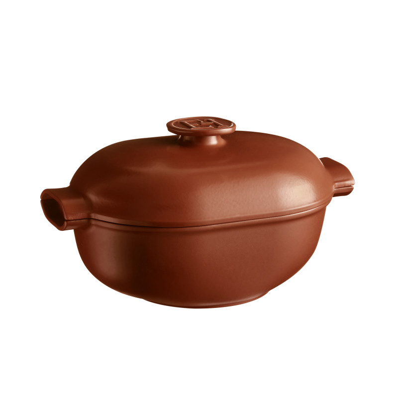 emile henry delight keramische braadpan ovaal sienna red 36x24cm
