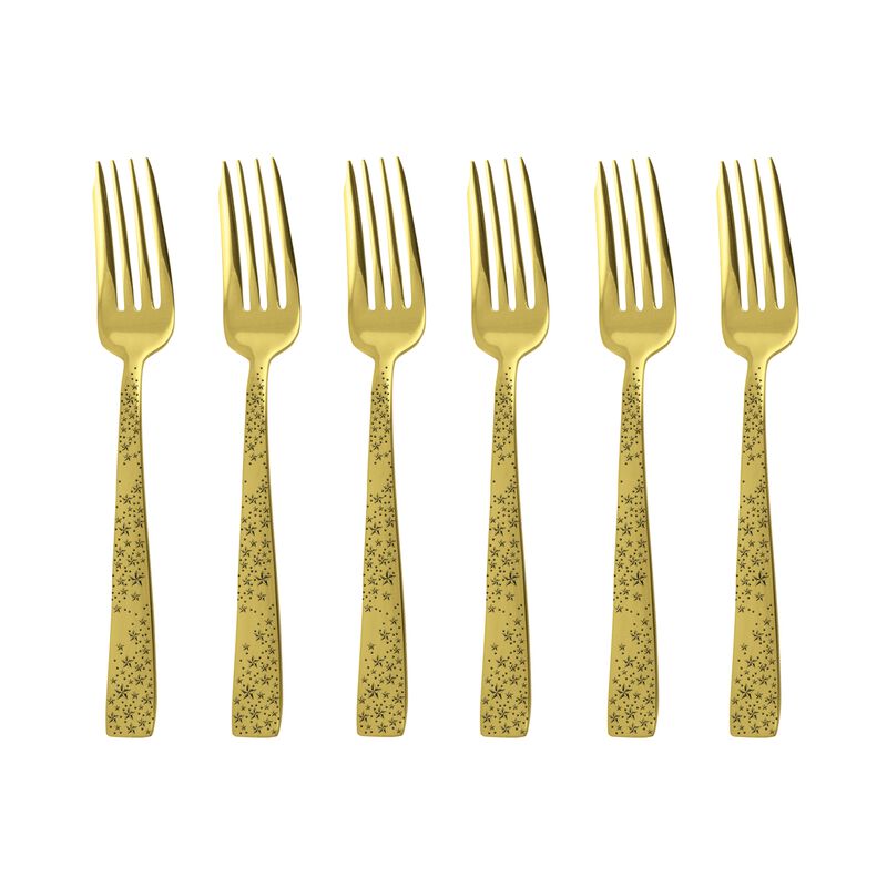 sambonet cometa gebaksvorkjes 52734ga5 6 delig goud