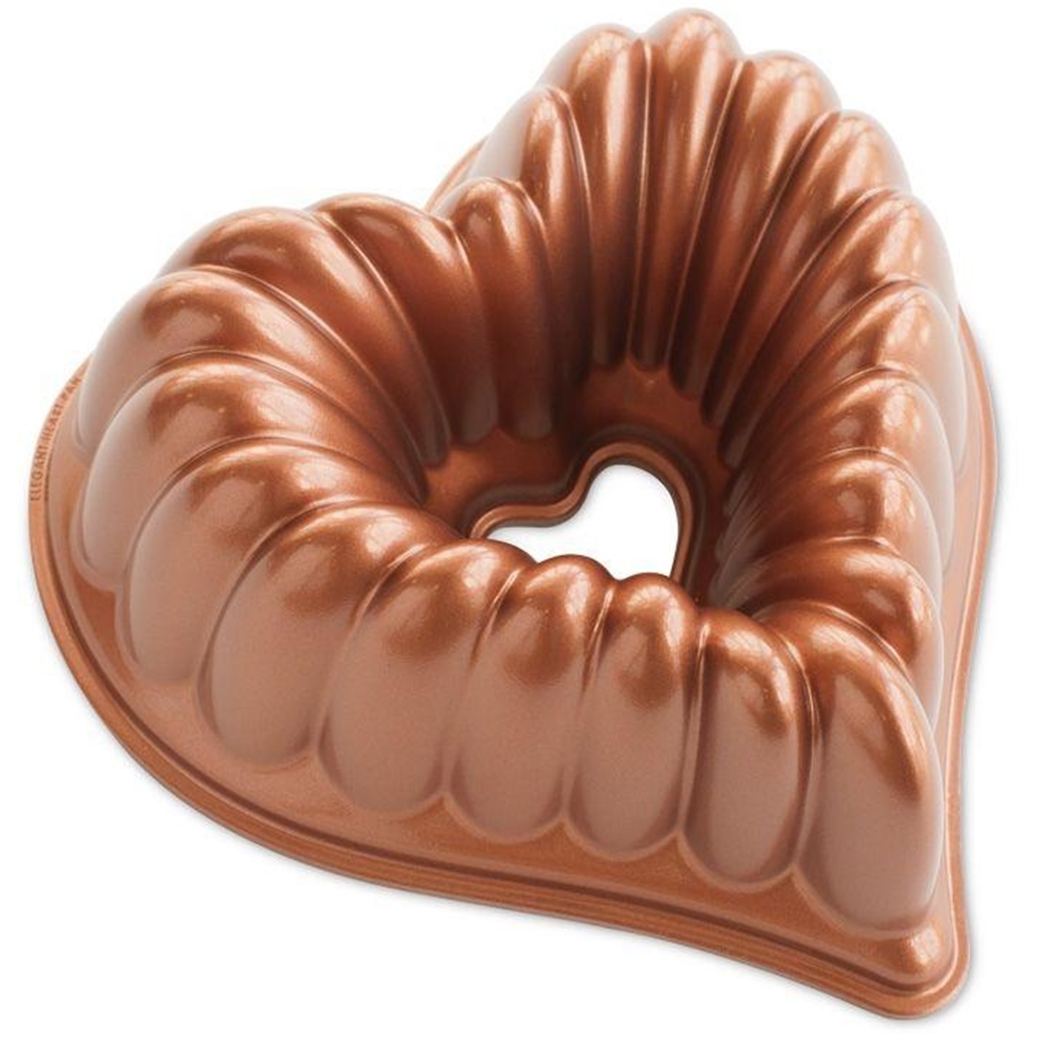 nordic ware elegant heart tulbandvorm 28cm koper