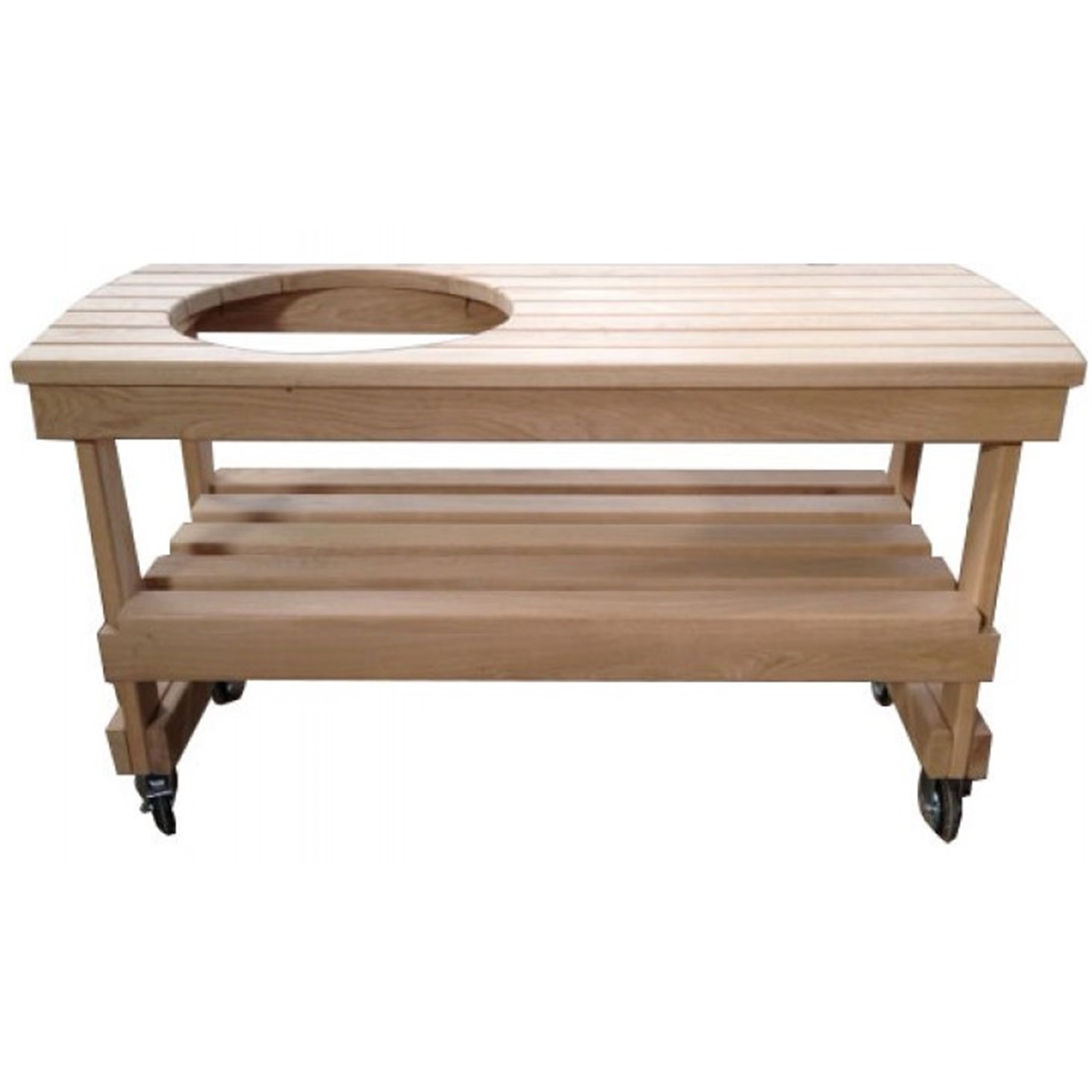 kookpunt bbq werktafel big green egg large eikenhout