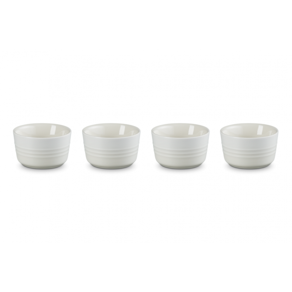 le creuset stoneware mini ramekins meringue