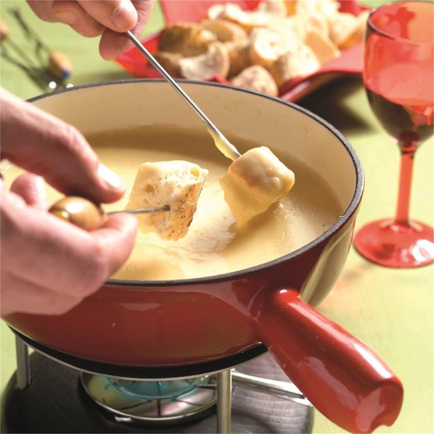 relance-kaasfondueset-o-22cm-rood-10-delig