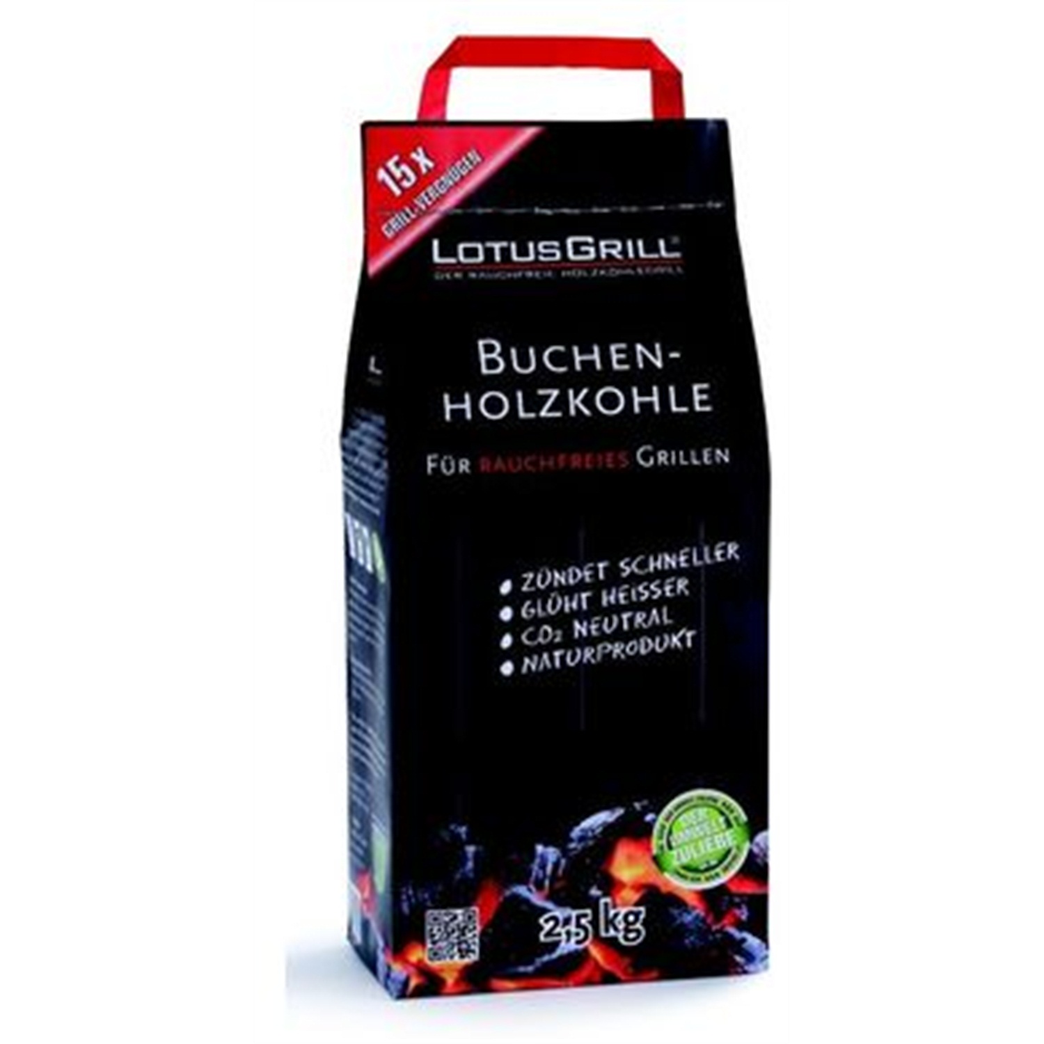 lotusgrill houtskool 25kg beukenhout