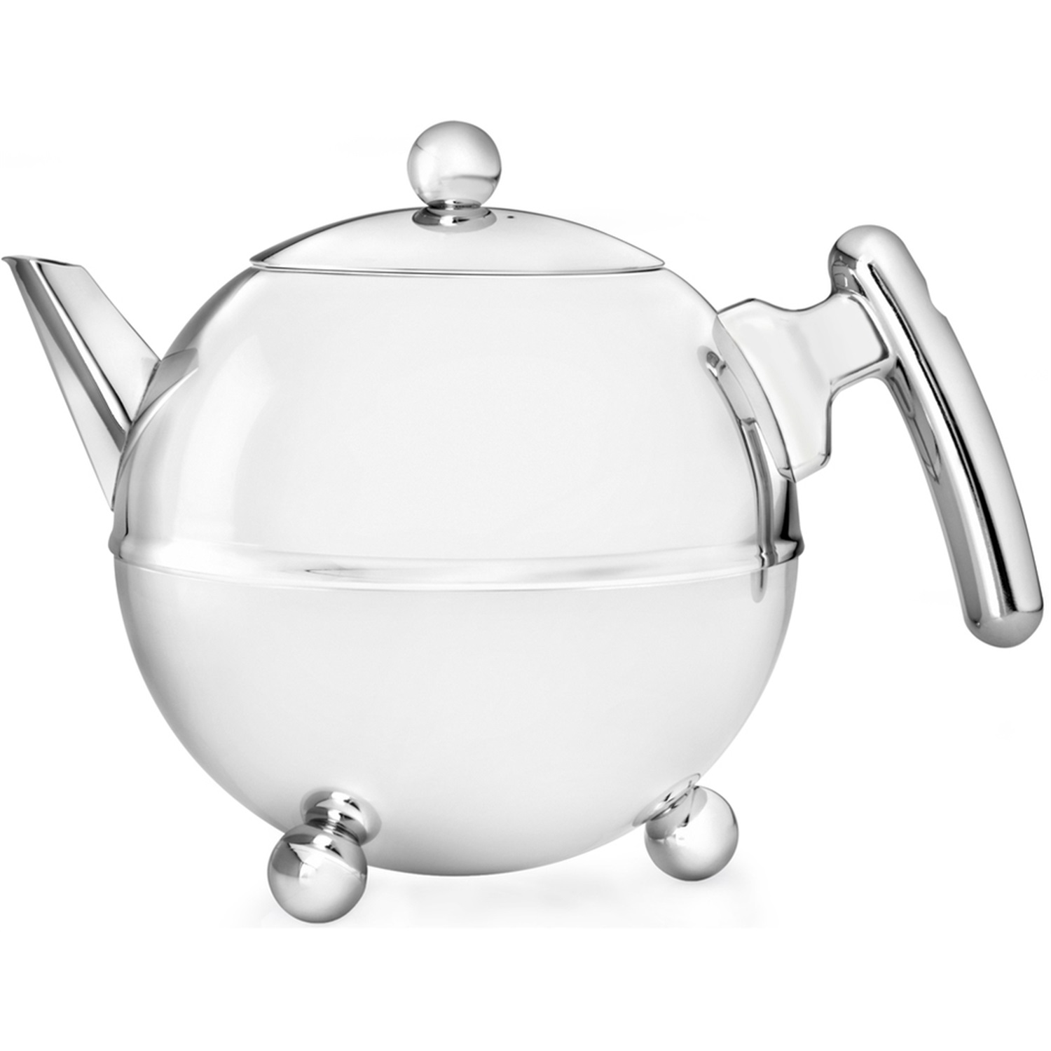 bredemeijer duet bella ronde theepot 12l rvs chroom beslag