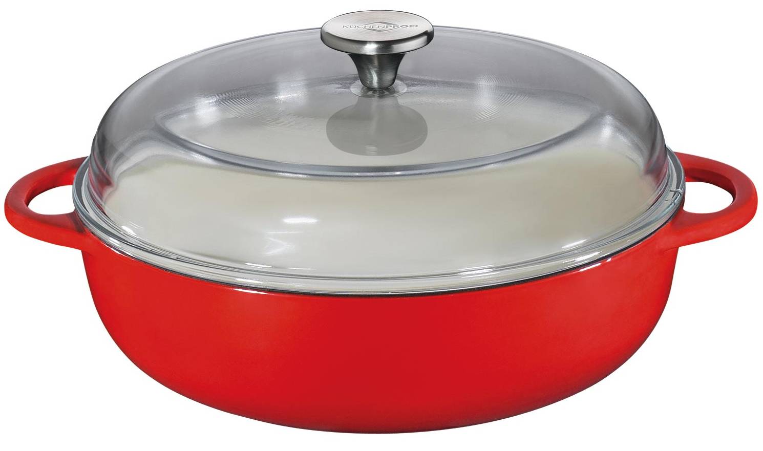 kuchenprofi provence braadpan met glasdeksel 24cm rood_10