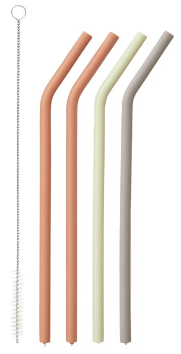 kookpunt day herbruikbare rietjes borstel siliconen 4 stuks