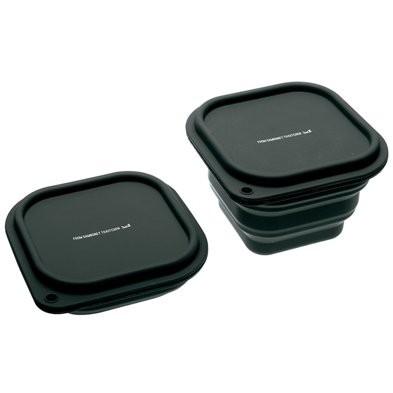 sambonet opvouwbare siliconen opbergbox grijs