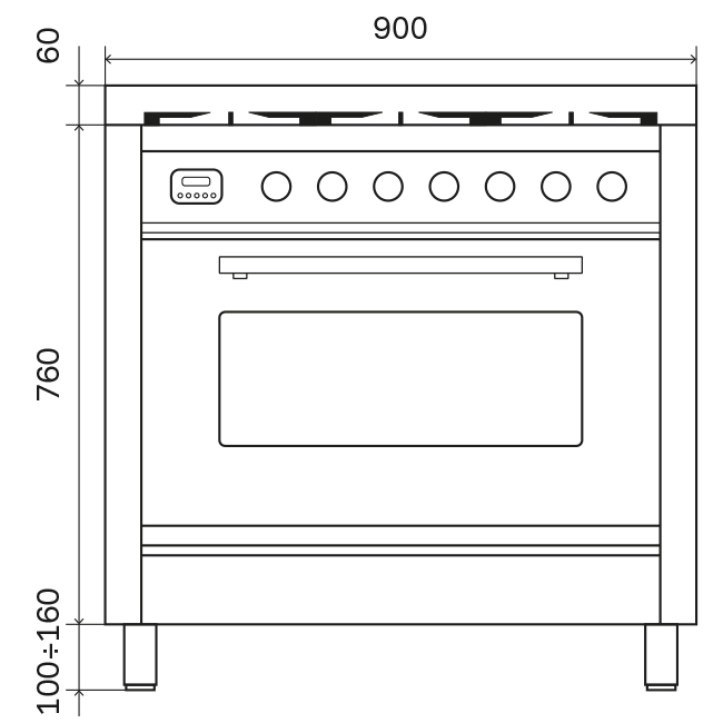 ilve-professional-plus-inductiefornuis-pi096we3mg-90cm-grafiet-mat