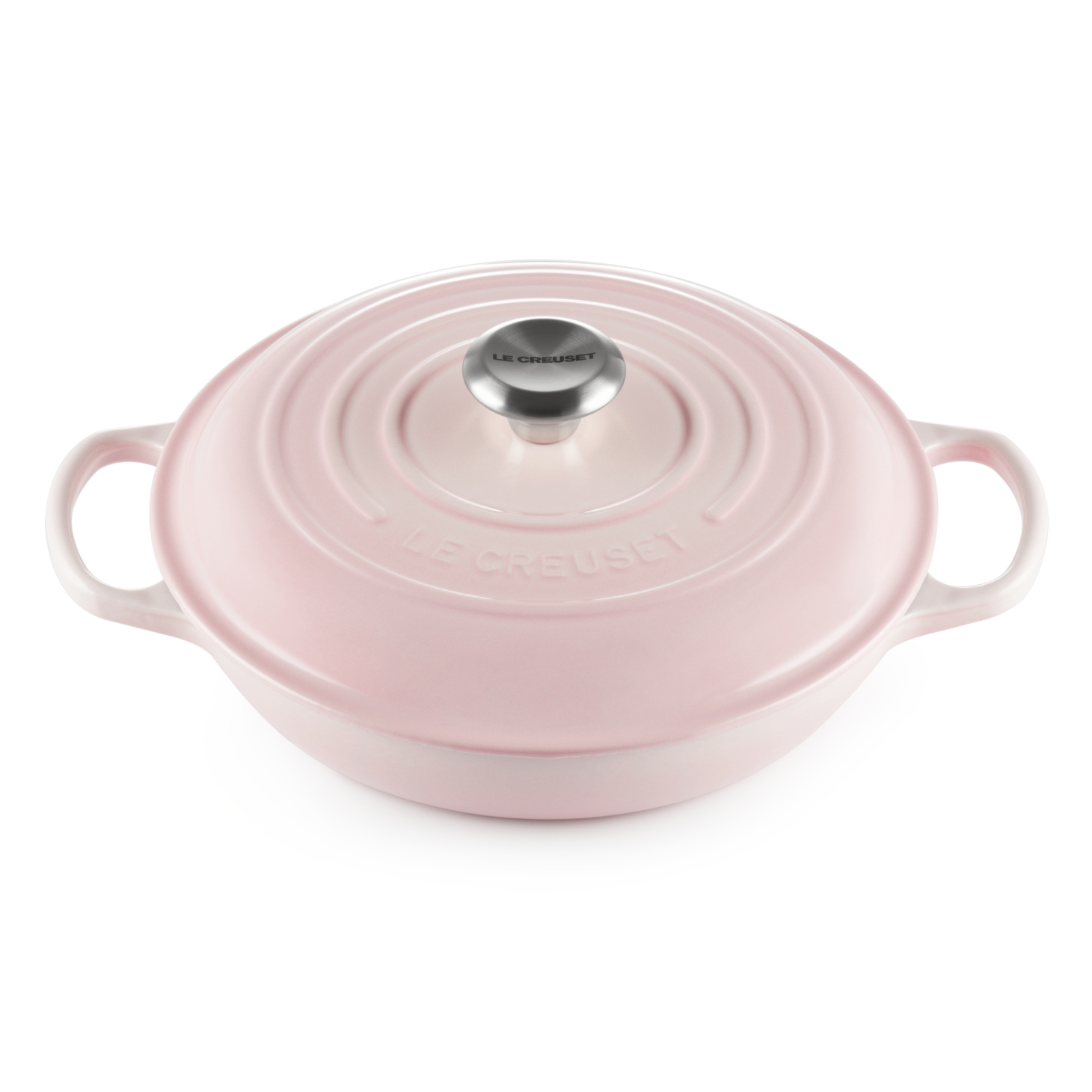 le creuset signature campagnard braadpan 26cm shell pink