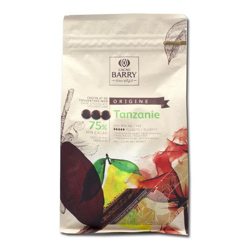 callebaut cacao barry origin chocolade callets tanzania puur 75 1kg
