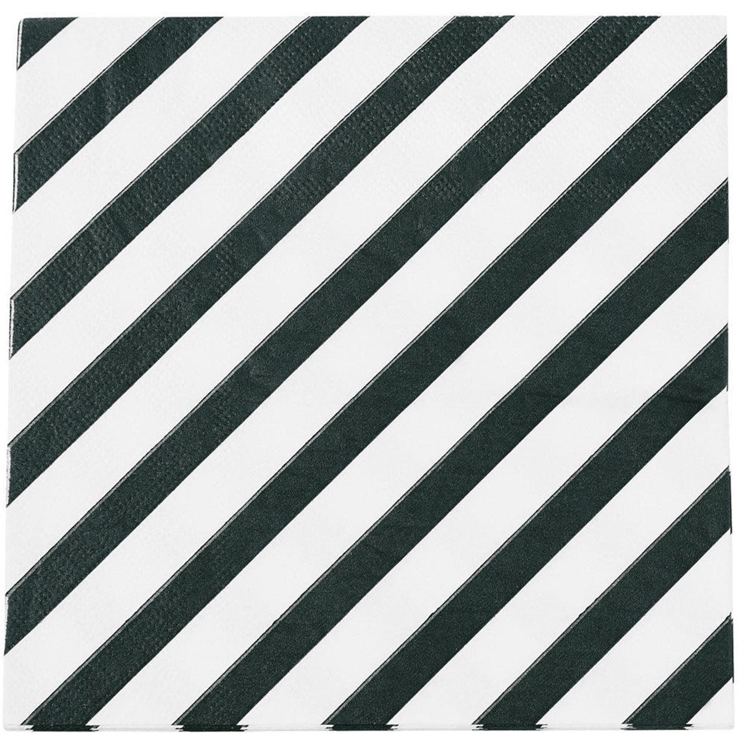 miss etoile napkins servetten zwart 30 stuks diagonale streep
