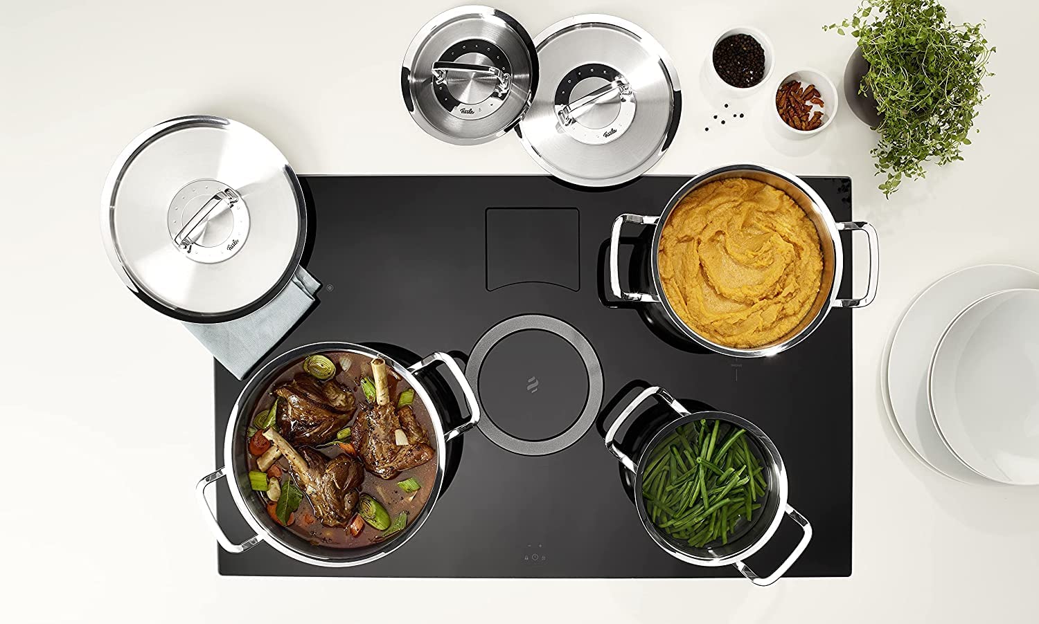 fissler-original-profi-collection-pannenset-met-steelpan-koekenpan-en-rvs-deksels-5-delig