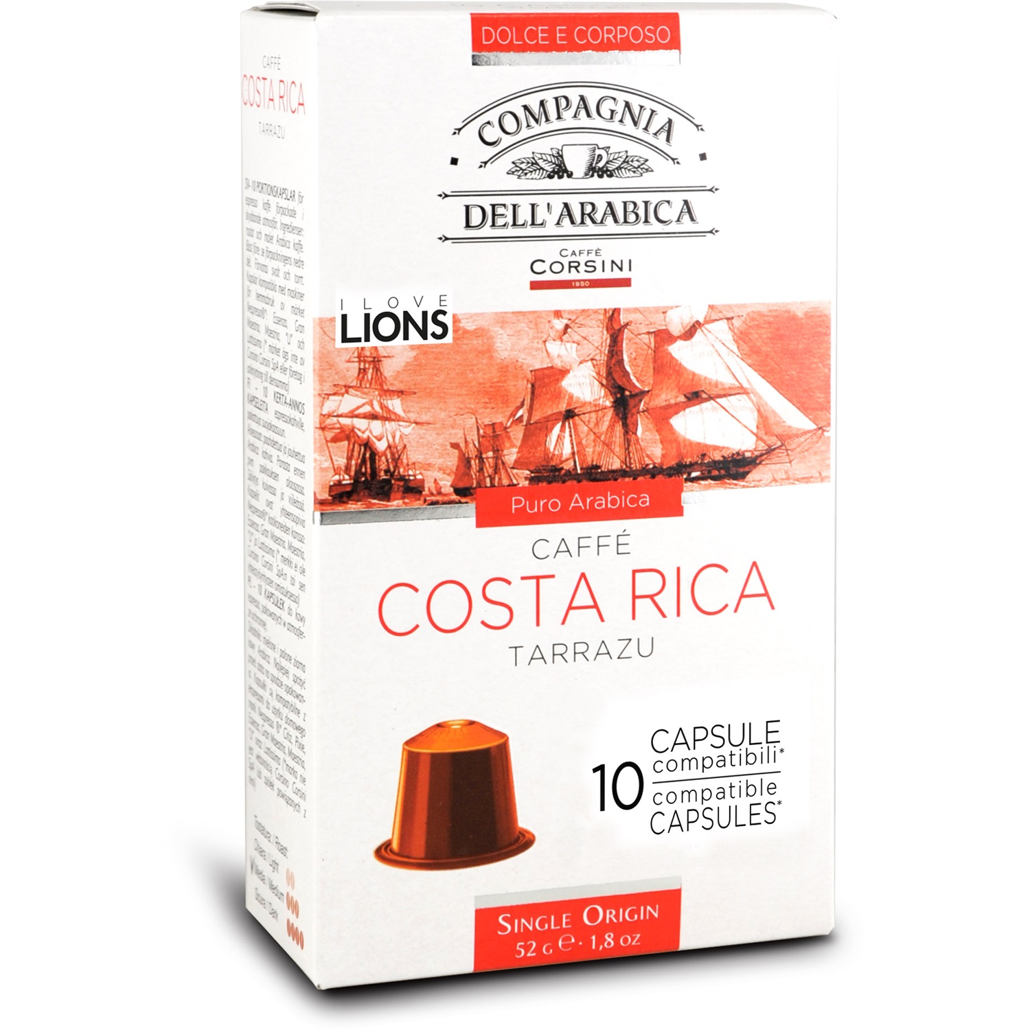 caffe corsini dolce corposo costa rica nespressocapsules 100 stuks