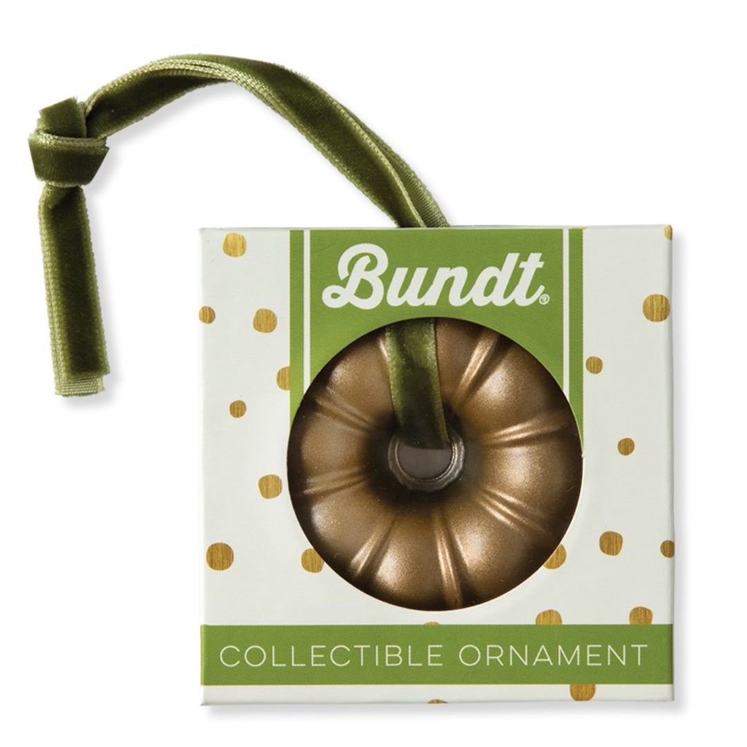 nordic ware classic bundt kerstornament goud