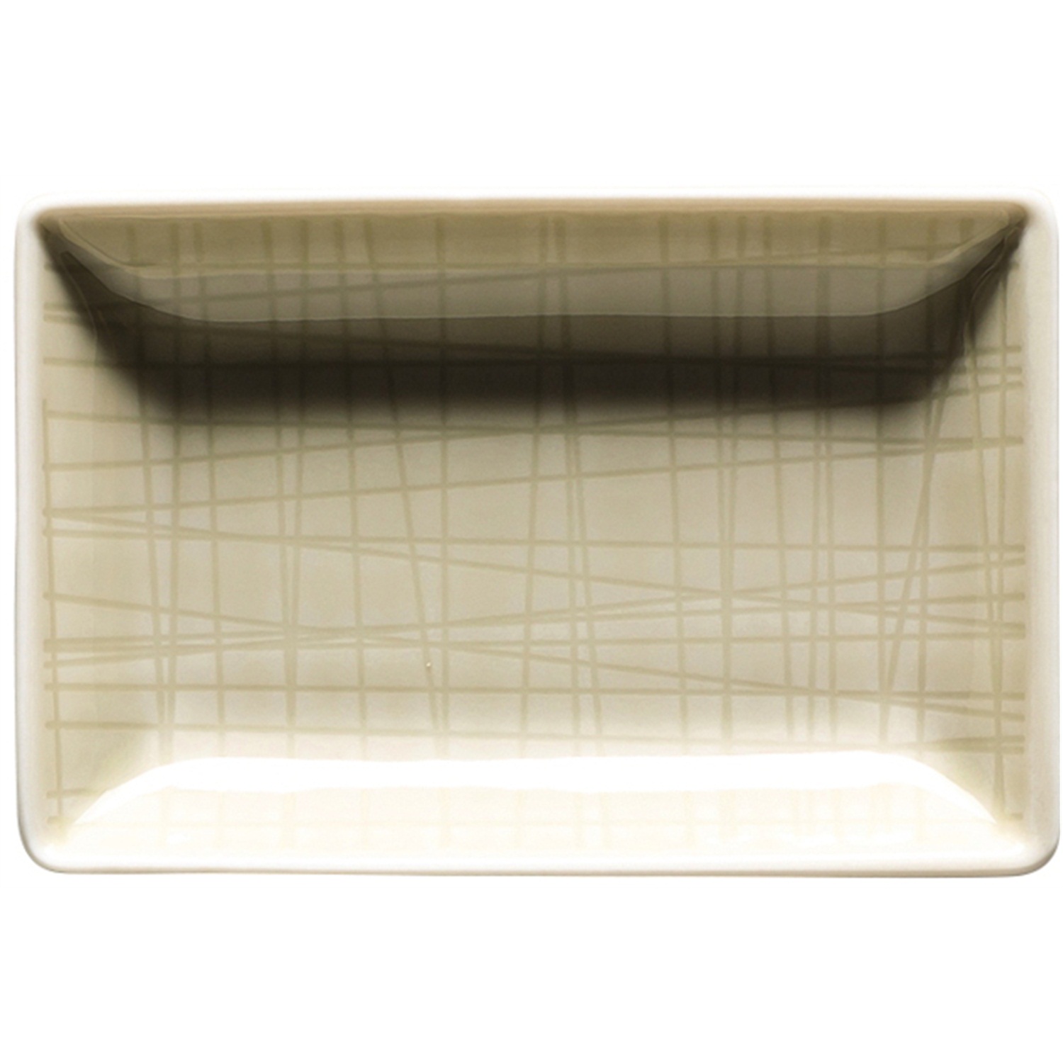 rosenthal mesh rechthoekige schaal 10x7cm cream