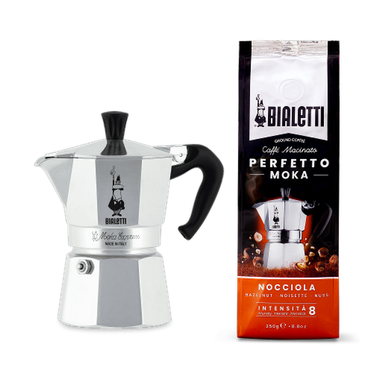 bialetti moka express percolator 3 kops cadeauset 2 delig