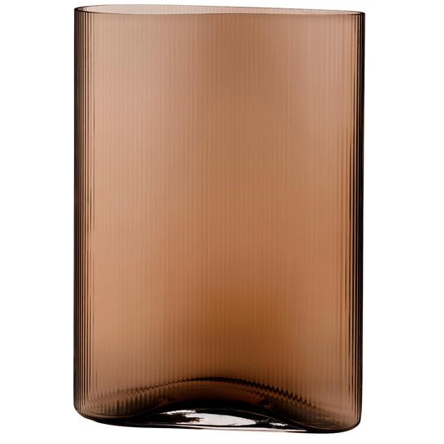 nude mist vaas hoog 28x14cm caramel bruin