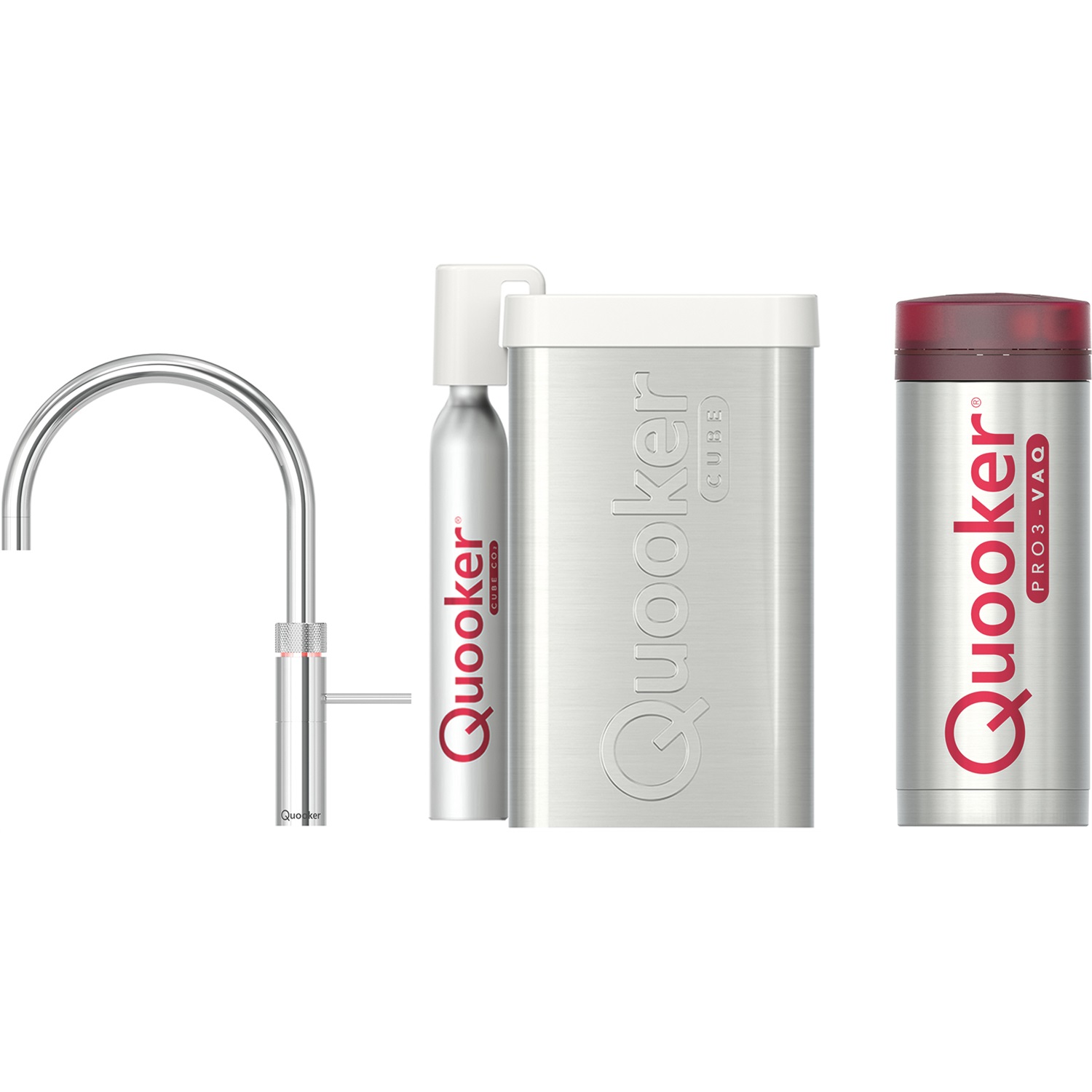 quooker fusion round kokendwaterkraan met pro3 vaq reservoir en cube 3frchr cube chroom