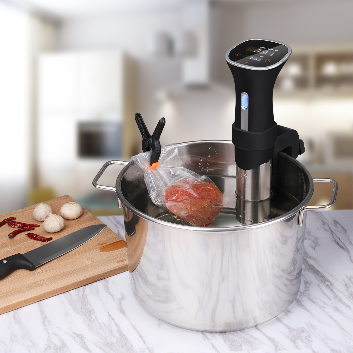 Wat is sous vide   sfeerfoto sous vide in pan