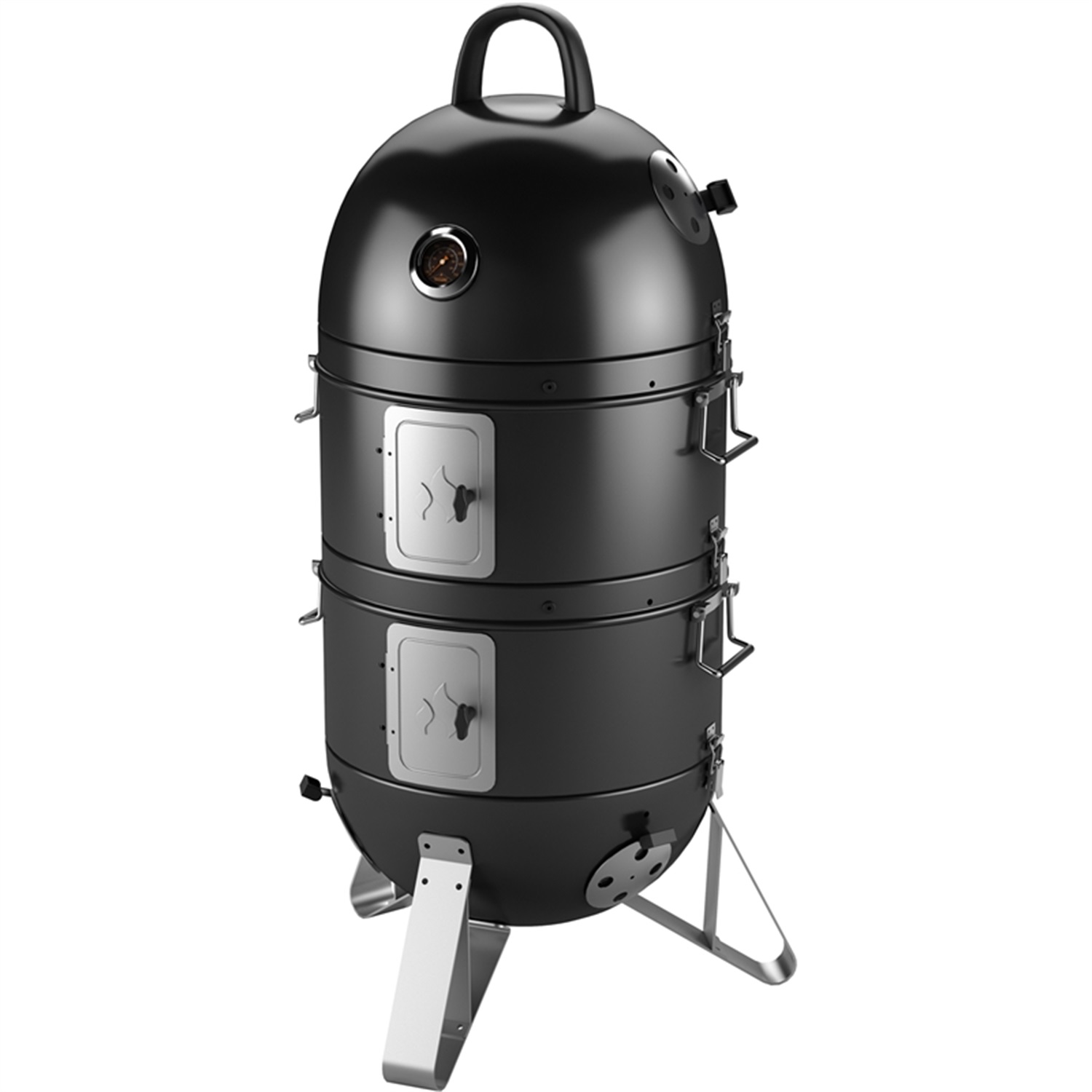fornetto razzo bulletsmoker multifunctionele rookoven 56cm midnight black