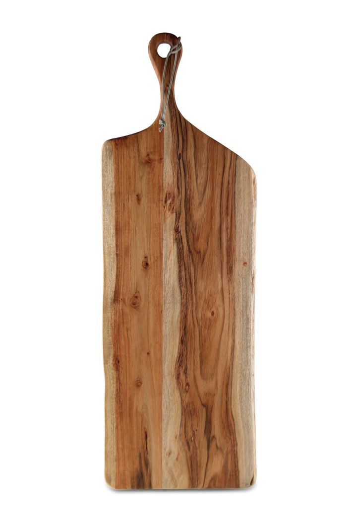 stuff design raw serveerplank met steelgreep 25x75cm acacia