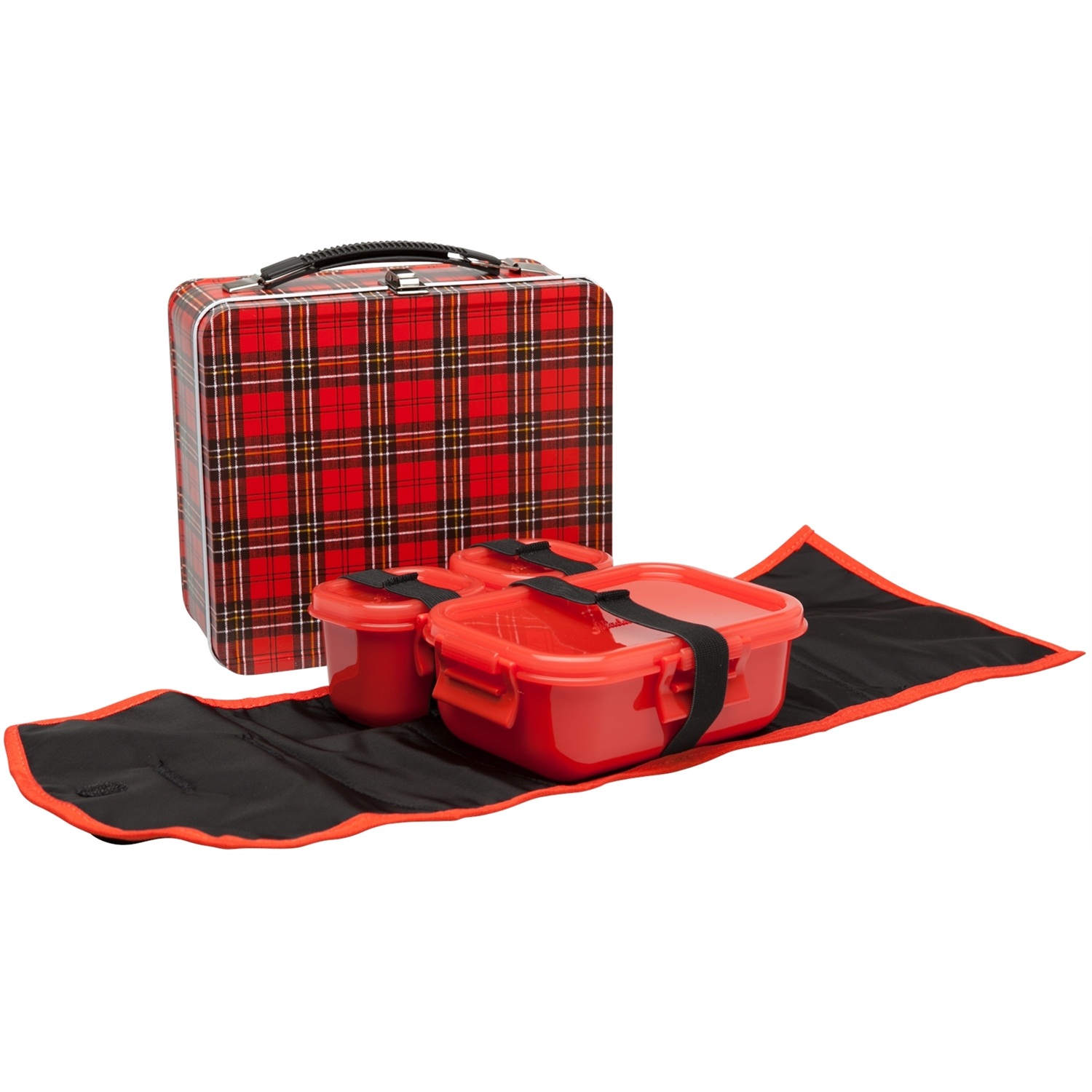 aladdin heritage plaid lunchkit rood