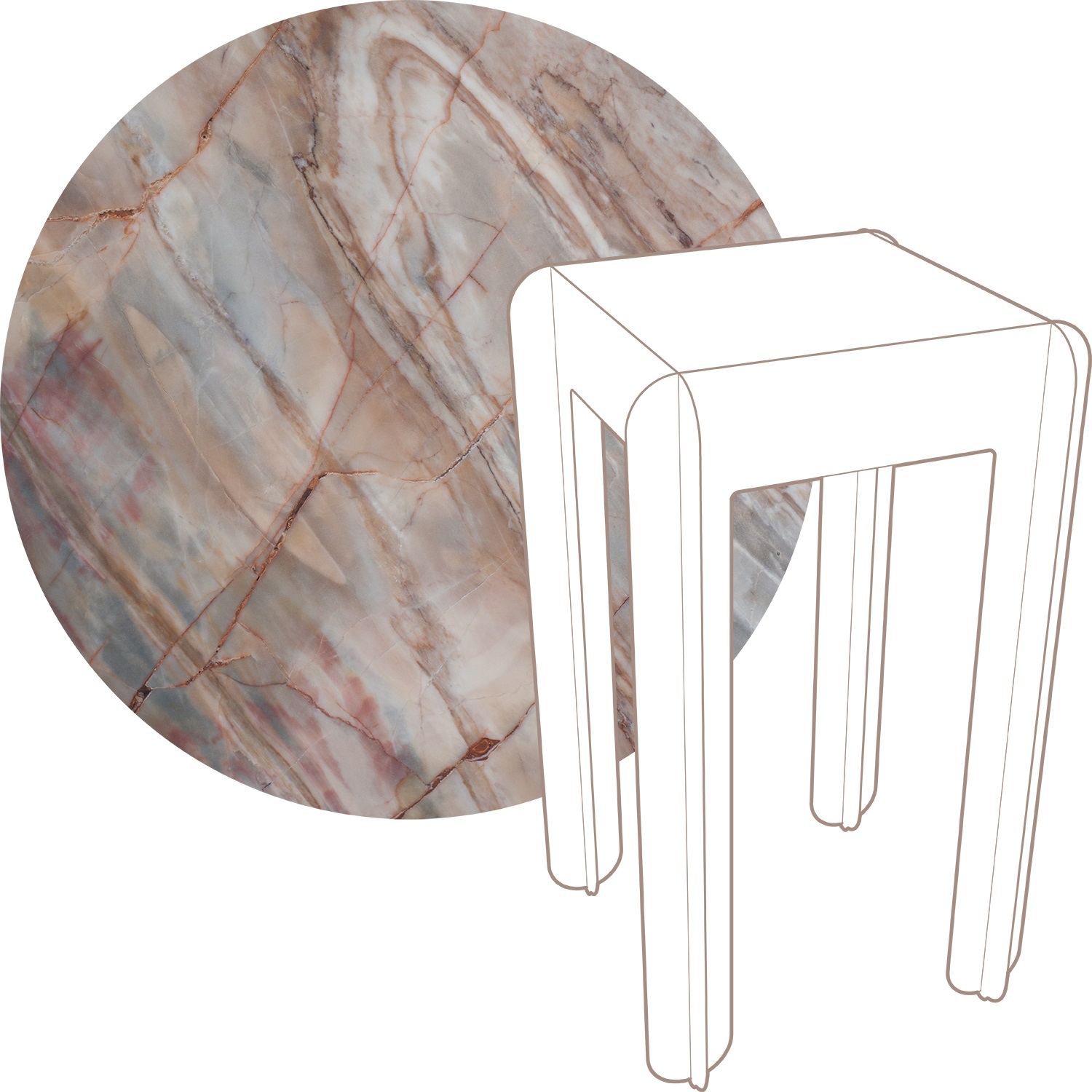 modubilo-statafel-hoog-met-confusion-light-polished-natuurstenen-blad-105cm